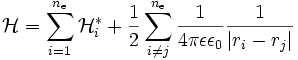 Hamiltonian operator