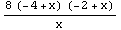 (8 (-4 + x) (-2 + x))/x