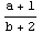 (a + 1)/(b + 2)