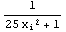 1/(25 x_i^2 + 1)