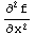 ∂^2f/∂x^2