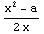 (x^2 - a)/(2x)