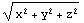 (x^2 + y^2 + z^2)^(1/2)